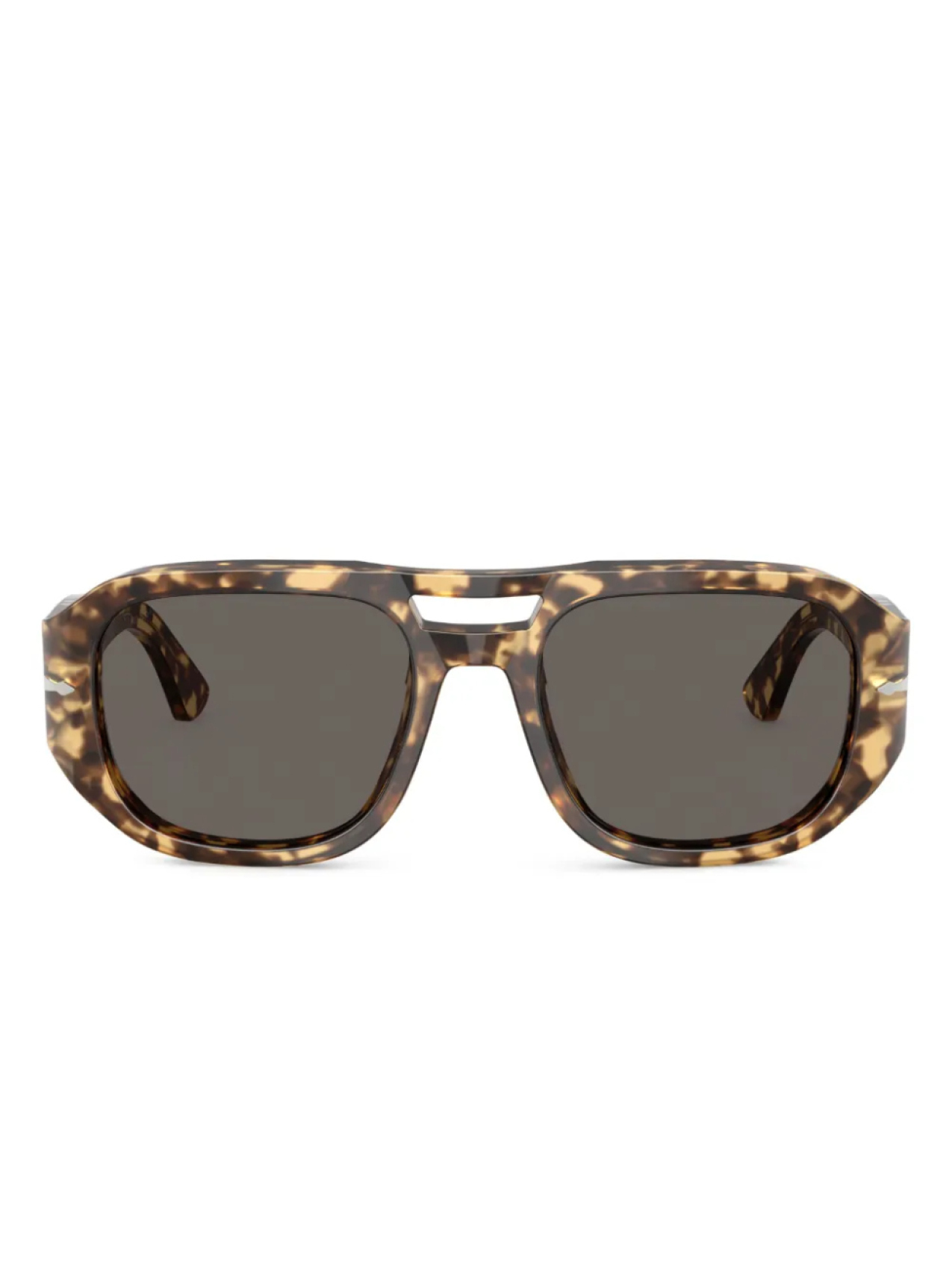 

Persol солнцезащитные очки в геометричной оправе, коричневый