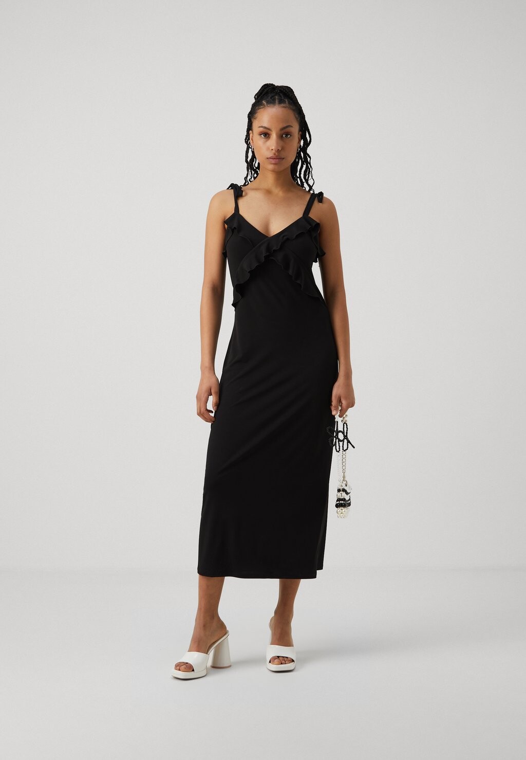 

Платье из джерси Onlsandy Frill Dress ONLY, черное