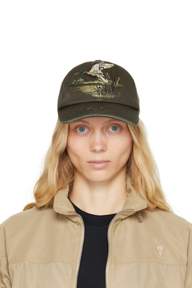 

Бейсболка из габардина цвета хаки Burberry