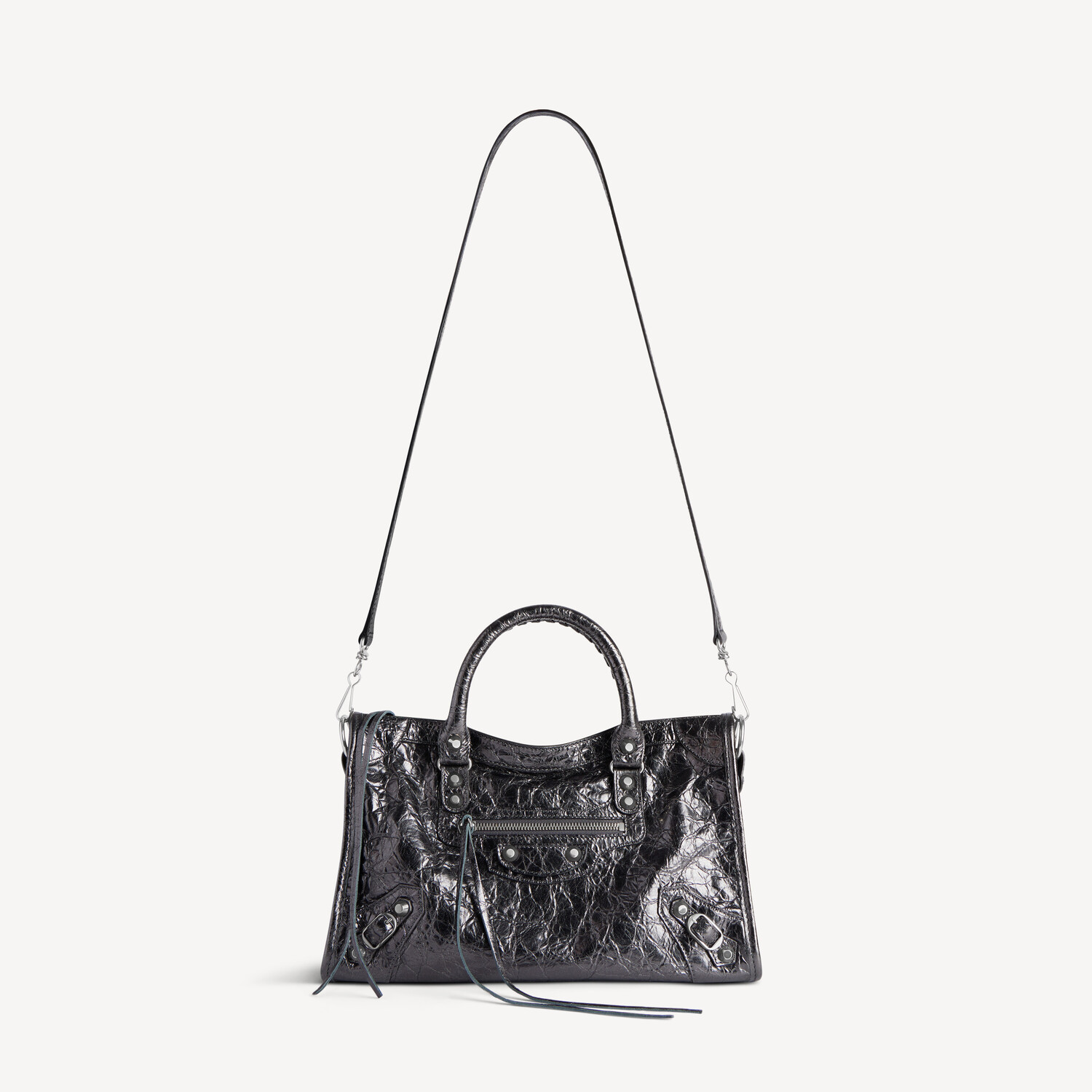 BALENCIAGA Женская сумка Le City Small в стальном сером цвете — фото 4