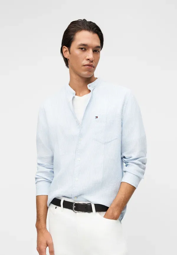 Рубашка Tommy Hilfiger Elevated Essentials, голубой/белый — фото 4