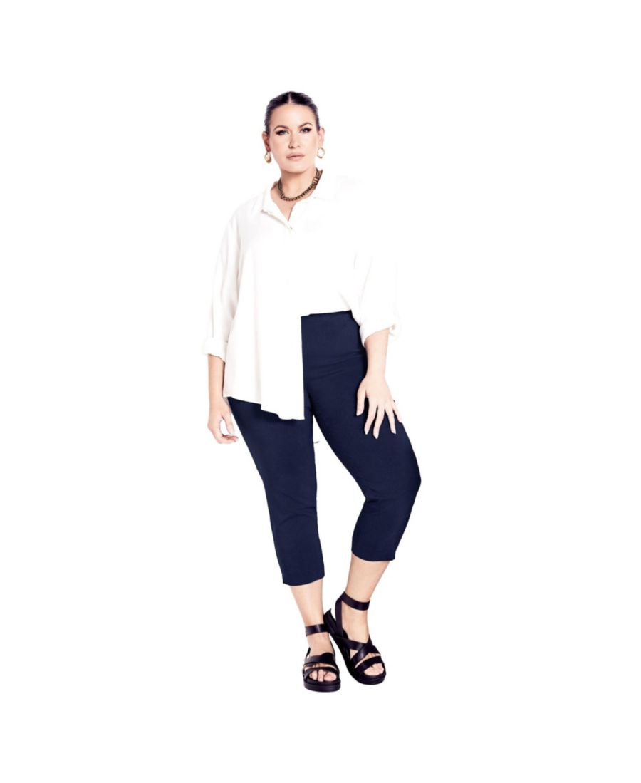 

Женские укороченные брюки из суперэластичной ткани AVENUE, Navy