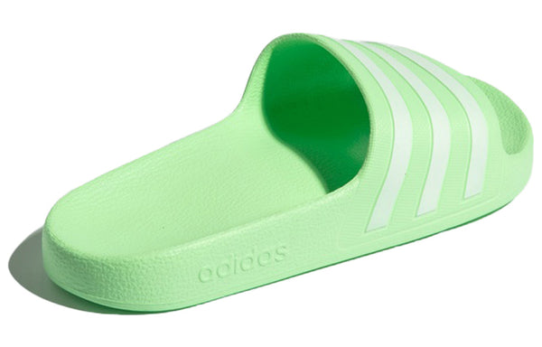Тапочки slide adilette aqua green/white Adidas, зеленый — фото 4