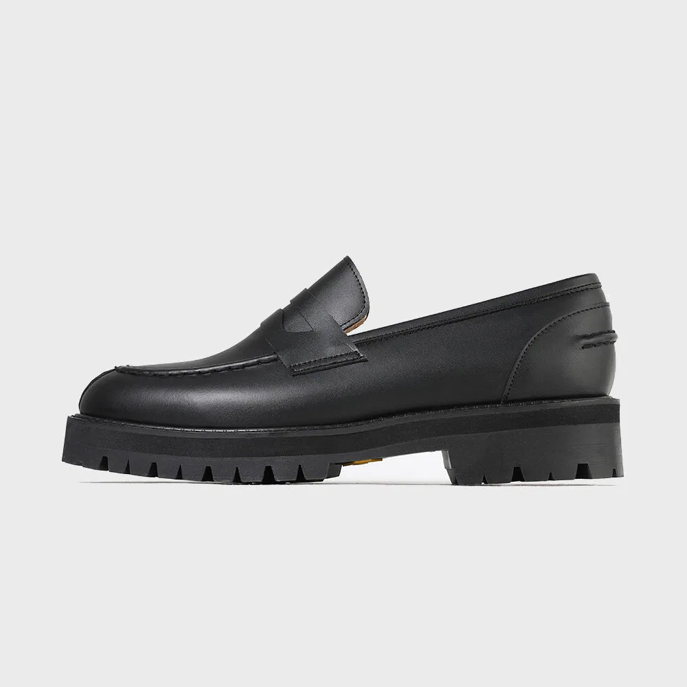 Мужские пенни-лоферы Firenze.A U-Tip с подошвой Vibram Commando чёрные — фото 2