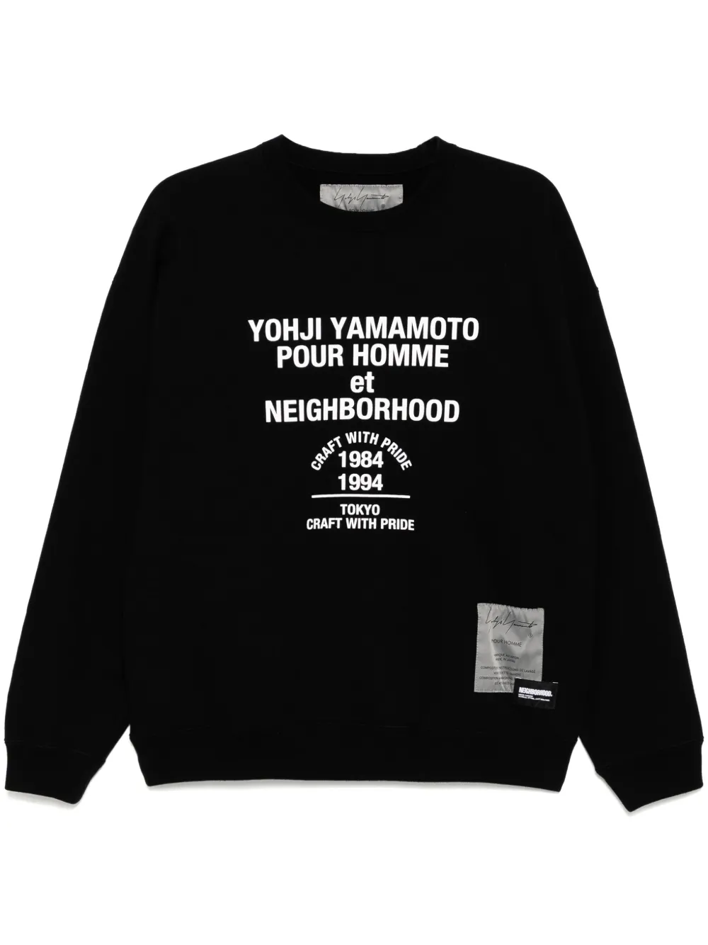 

Толстовка с принтом из коллаборации с Neighborhood Yohji Yamamoto, черный