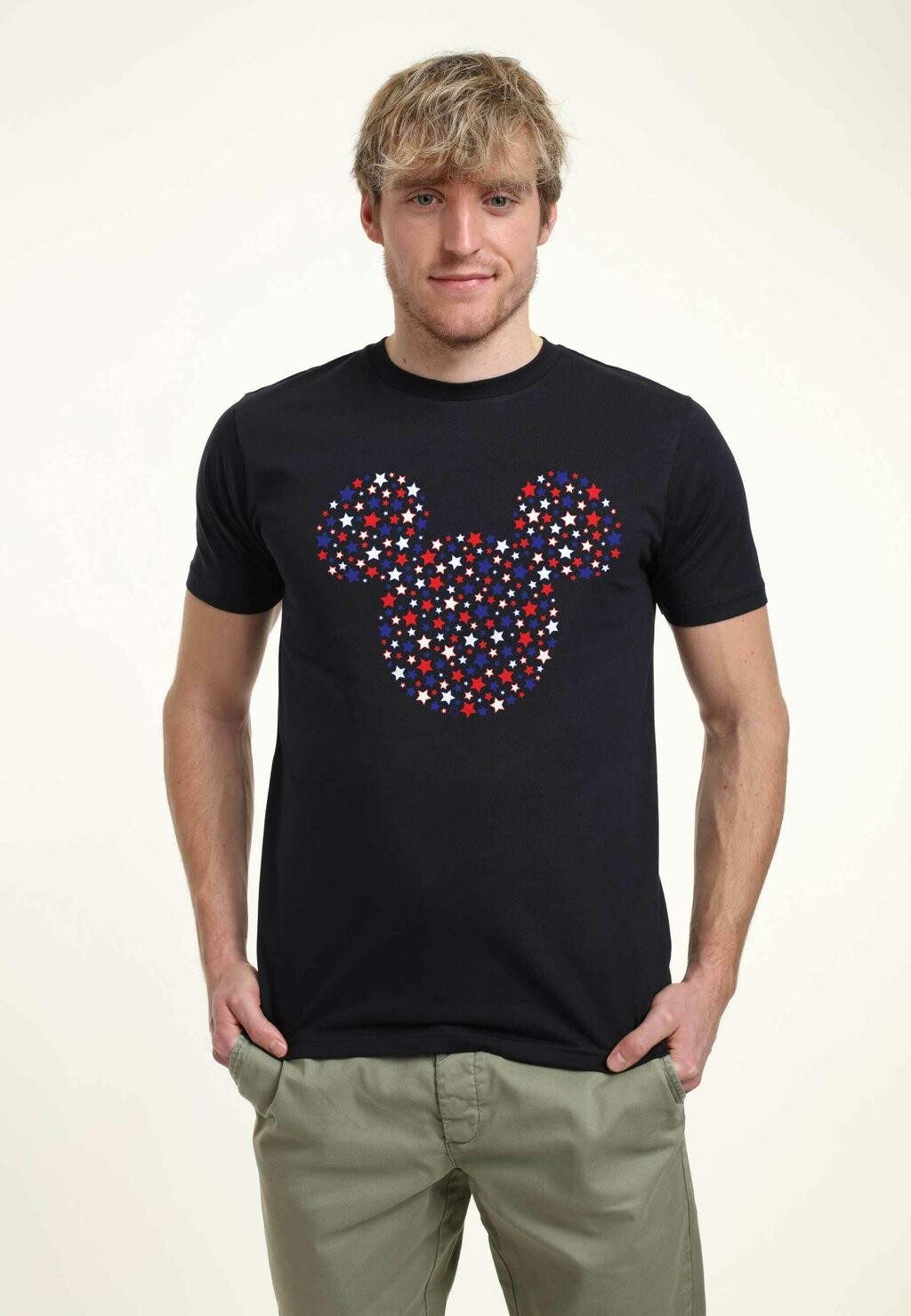 

Футболка с принтом MICKEY MOUSE & FRIENDS MICKEY MOUSE STARS AND EARS DISNEY CLASSIC UNISEX Disney, темно-синий