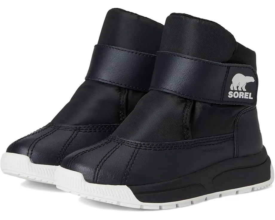 Ботинки SOREL Kids Whitney III Strap Mid Waterproof (Toddler), Black/Sea Salt