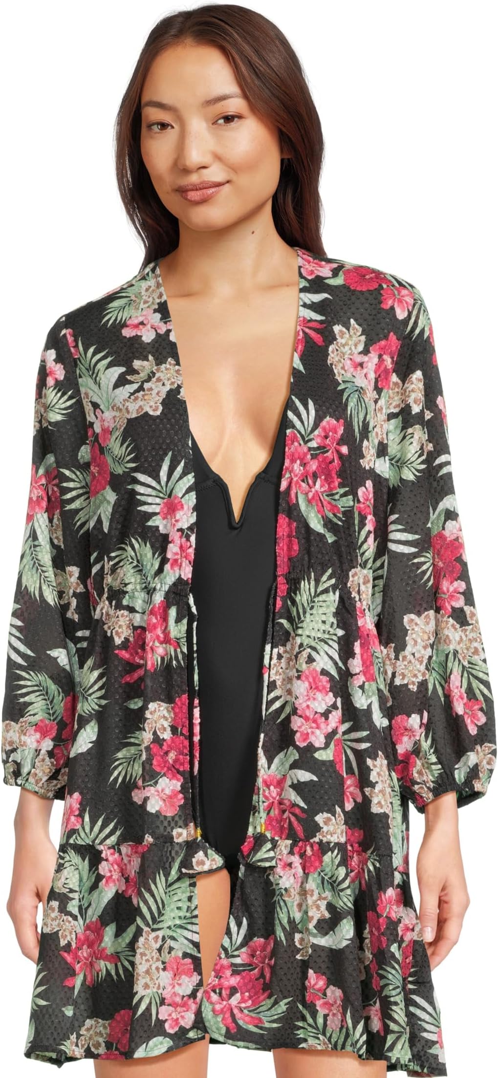 

Женская туника Lily Cat с открытым передом Tommy Bahama, Black