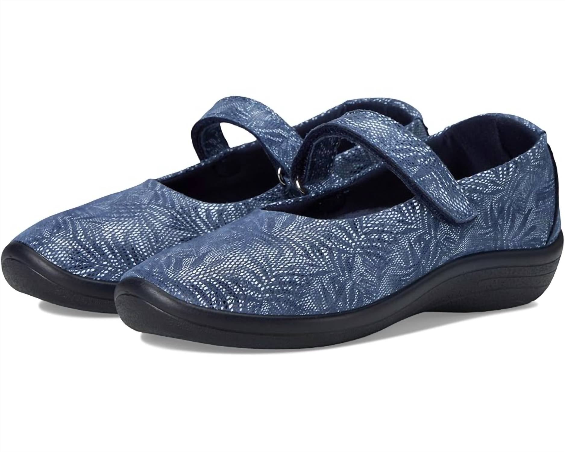Женские туфли Estrela в цвете Blue Palm ARCOPEDICO