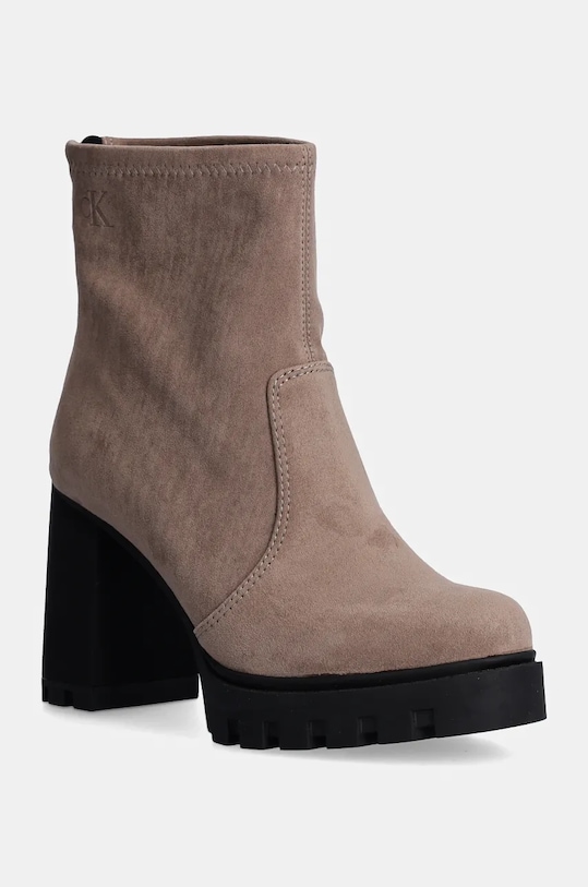 Ботфорты HEEL PLATFORM ZIP BOOT SS на платформе с молнией Calvin Klein Jeans, коричневый