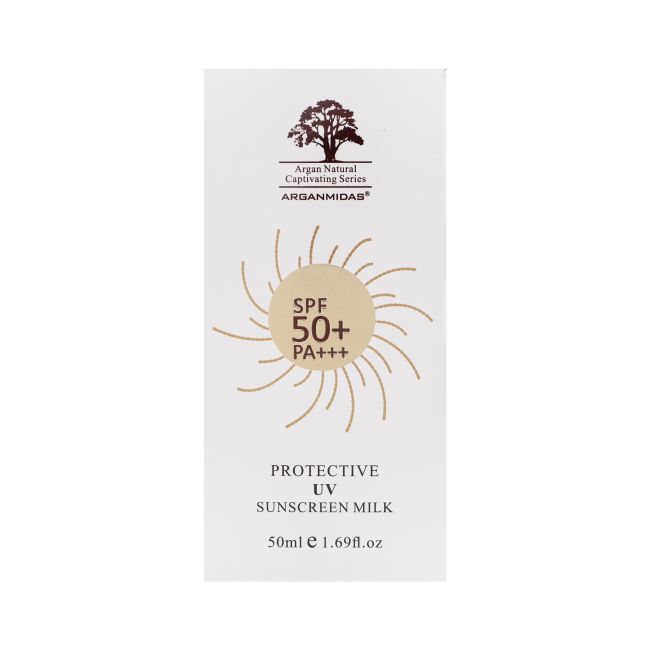 

Защитное солнцезащитное молочко с УФ-фильтром spf50+ Arganmidas, 50 мл