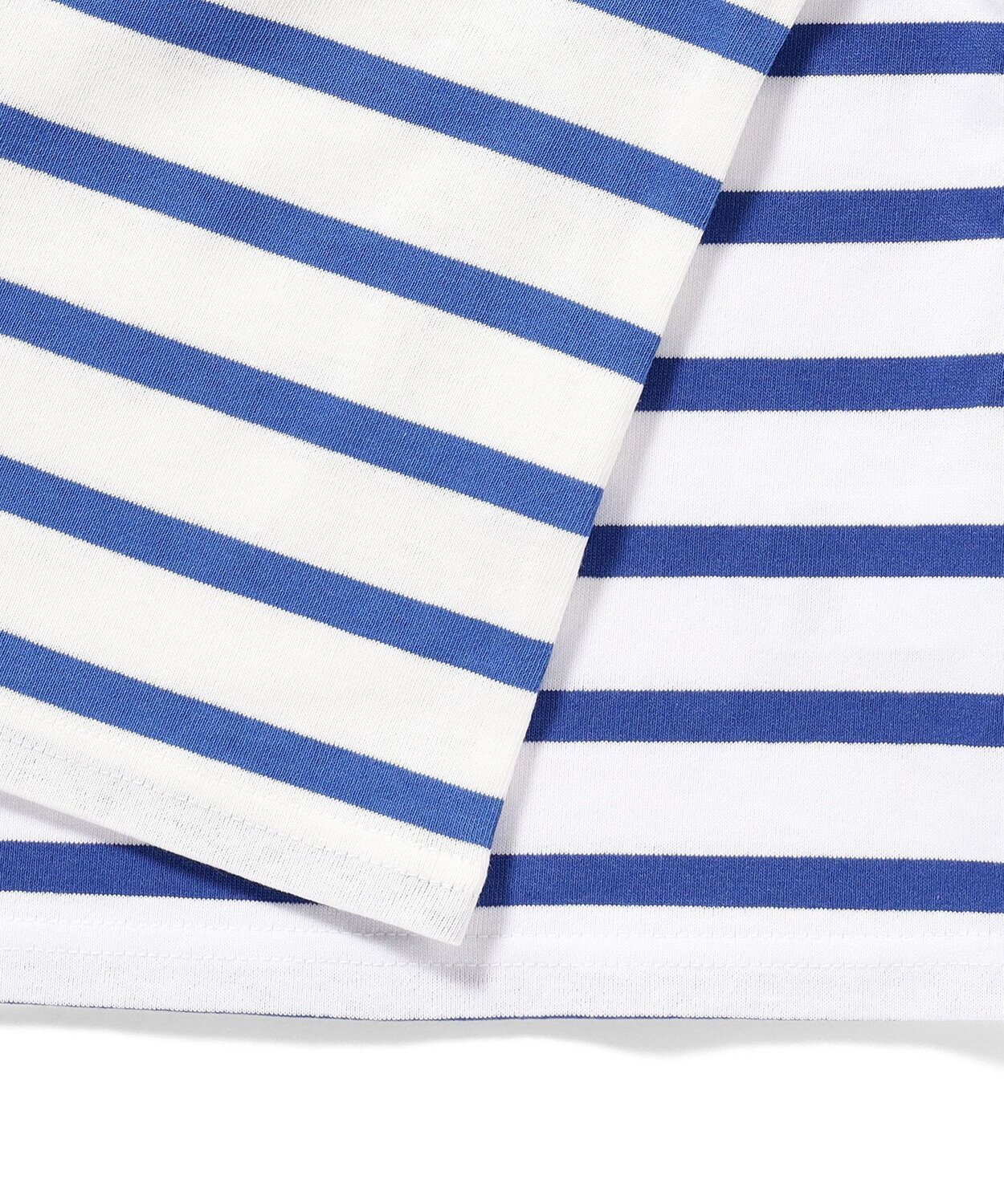 B:MING by BEAMS / Полосатая футболка с вырезом-лодочкой (90-140 см), BLUE — фото 4