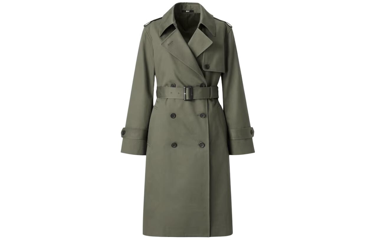 

ДУбль Женский тренч UNIQLO, цвет Olive