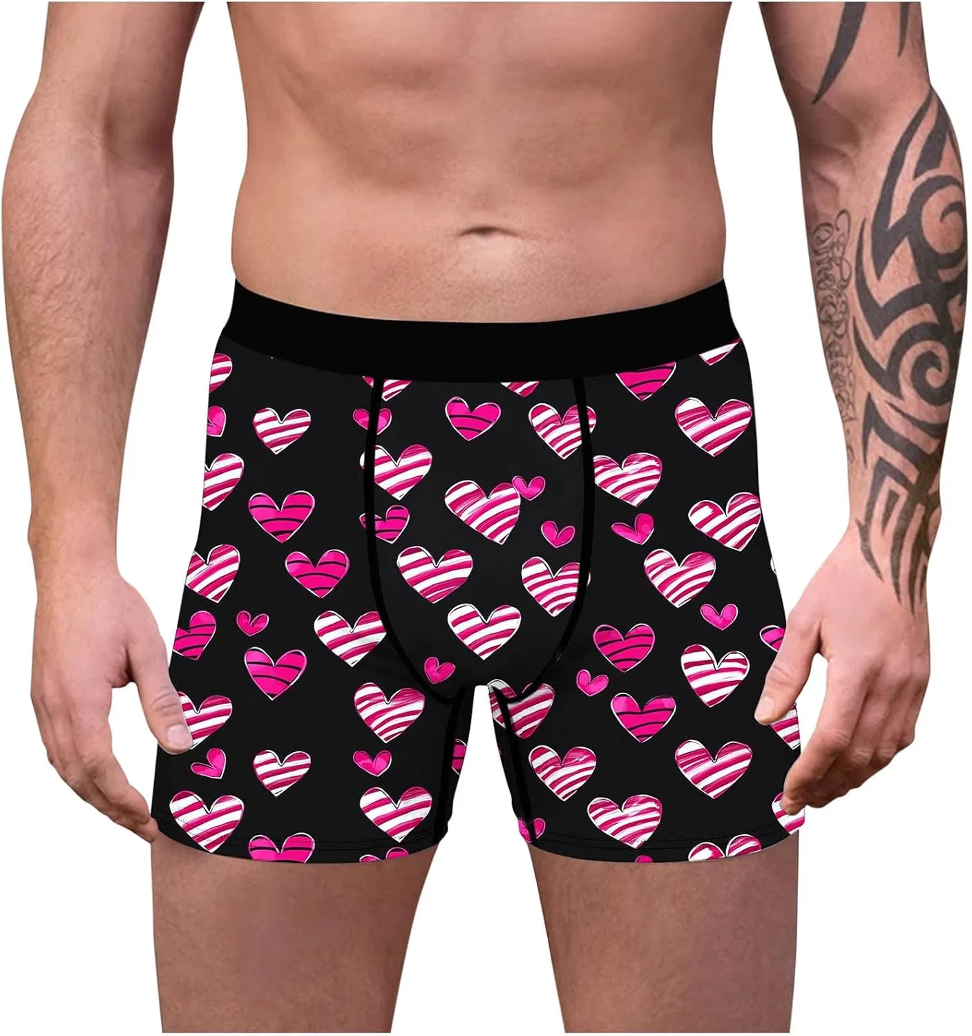 Боксеры с сердцем, Underoutfit, красный