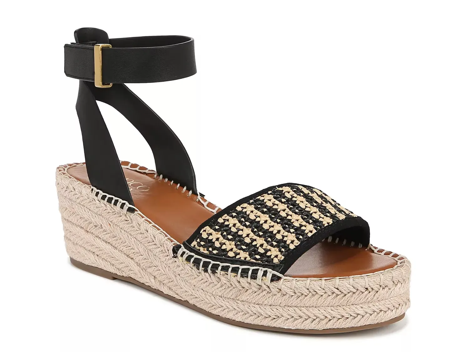 Pamala Wedge Сандалии Franco Sarto, Black