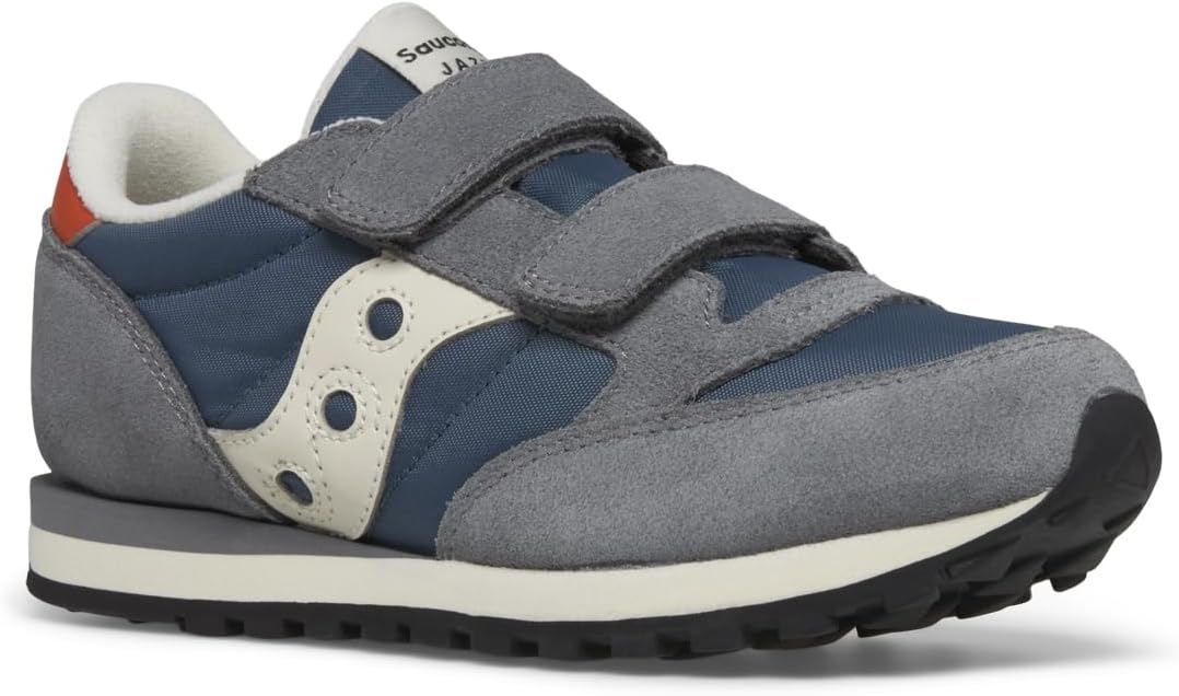 Детские кроссовки Saucony Jazz Double Hook Loop для унисекса, синий/оранжевый/серый — фото 2