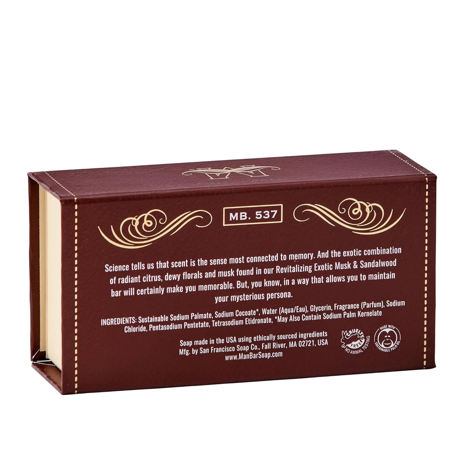 Мужское мыло San Francisco Soap Company Revitalising Man Bar, Exotic Musk & Sandalwood, 283 г San Francisco Soap Company — фото 2