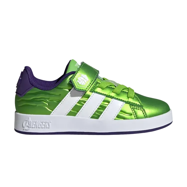 Детские кроссовки Marvel x Adidas Grand Court Little Kid 'Avengers', зеленый