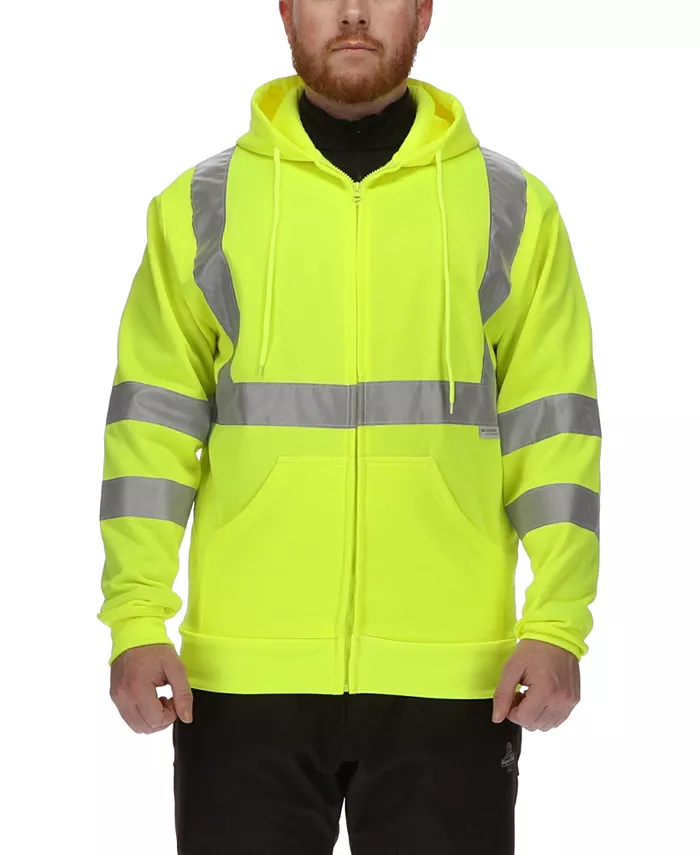 

Мужская HiVis худи с капюшоном - утепленная рабочая толстовка повышенной видимости, светоотражающая, теплая, прочная, защитная экипировка для холодной погоды Refrigiwear, зеленый