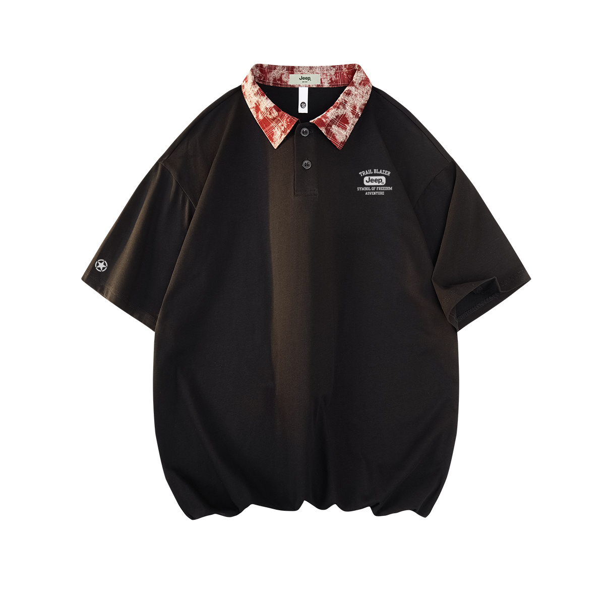 

Футболка Unisex Polo Collar тонкая прямая посадка Jeep, черный