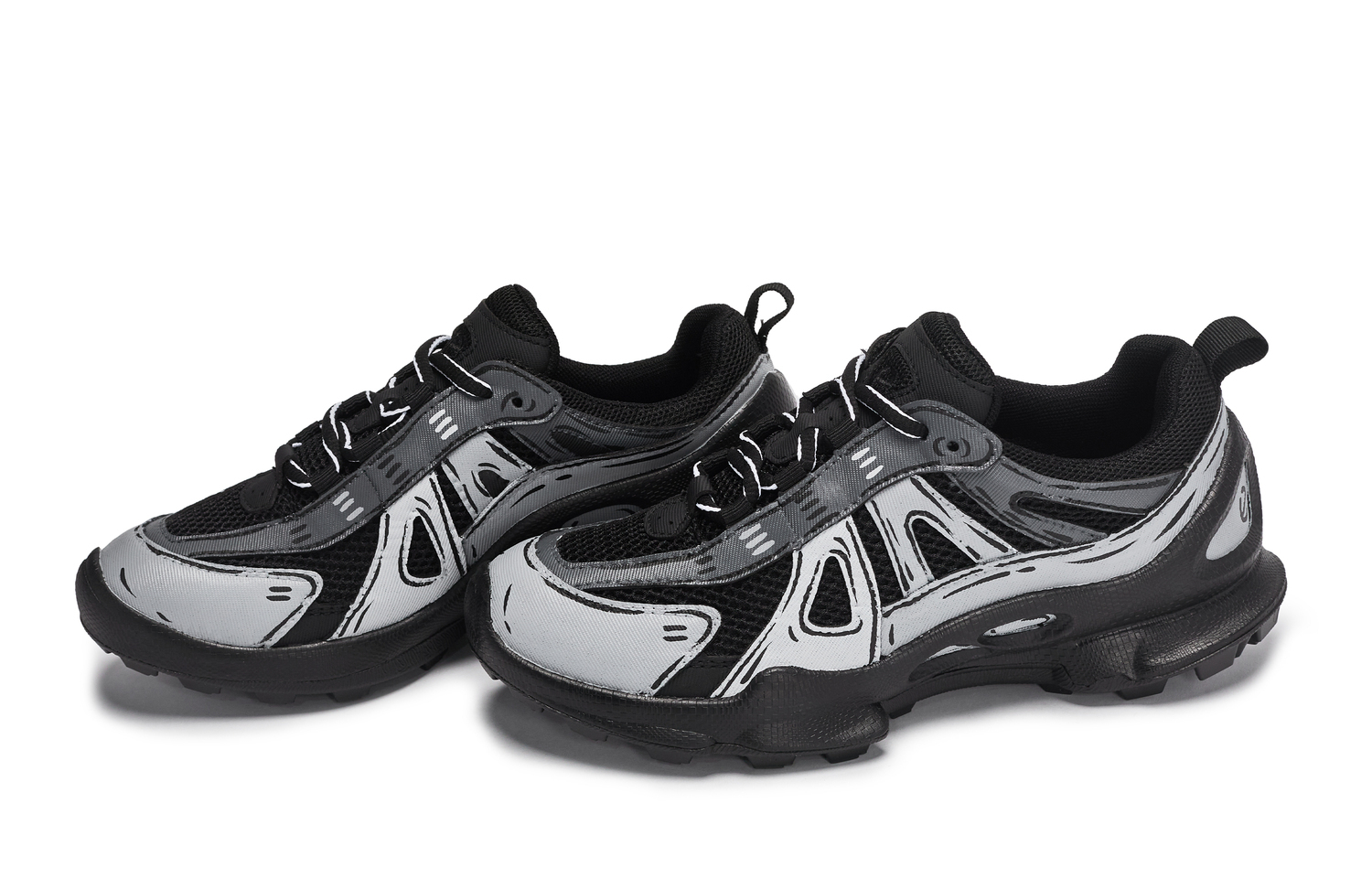 Ecco Biom C Trail 811 Gradient Dimension Slip Resistant Low top Casual Shoes мужские черно-серые — фото 4