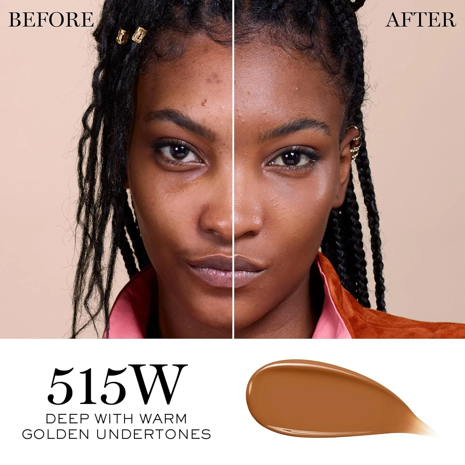 Тональный крем Lancôme Teint Idole Ultra Wear Care & Glow Longwear Foundation с SPF 27, увлажняющий, со средней степенью покрытия, которое можно наслаивать, и сияющим финишем., 515W: deep with warm golden undertones — фото 2