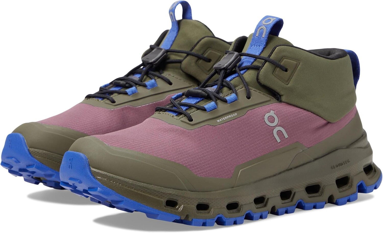 

Походная обувь водонепроницаемая Cloudhero Mid Waterproof On, цвет Cherry/Olive