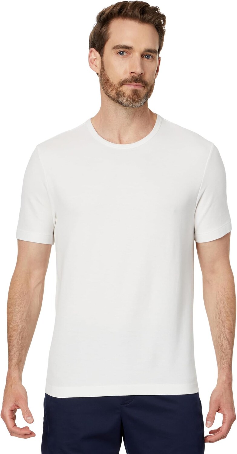 

Рубашка Vince Pima Pique Short Sleeve Crew, цвет Alabaster