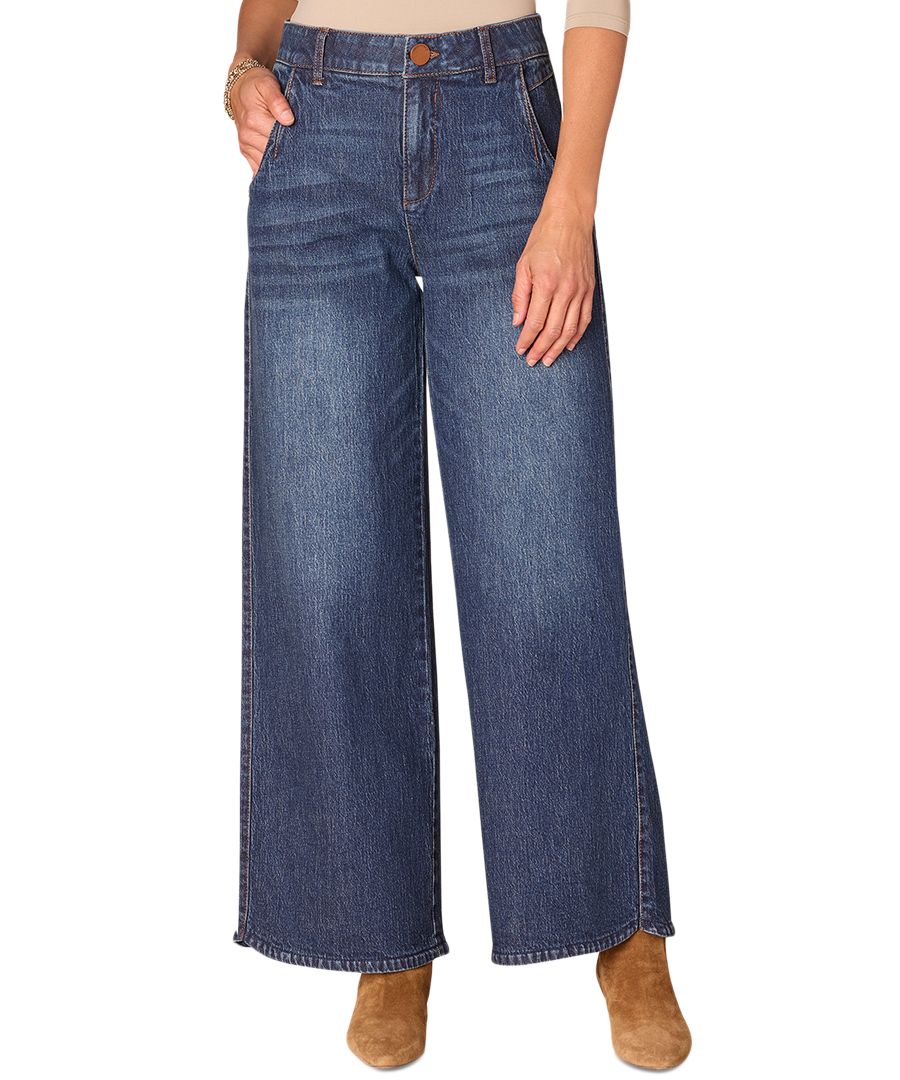 

Укороченные джинсы "Ab"solution Skyrise с тюльпановидным низом и широкими штанинами Democracy, Blue