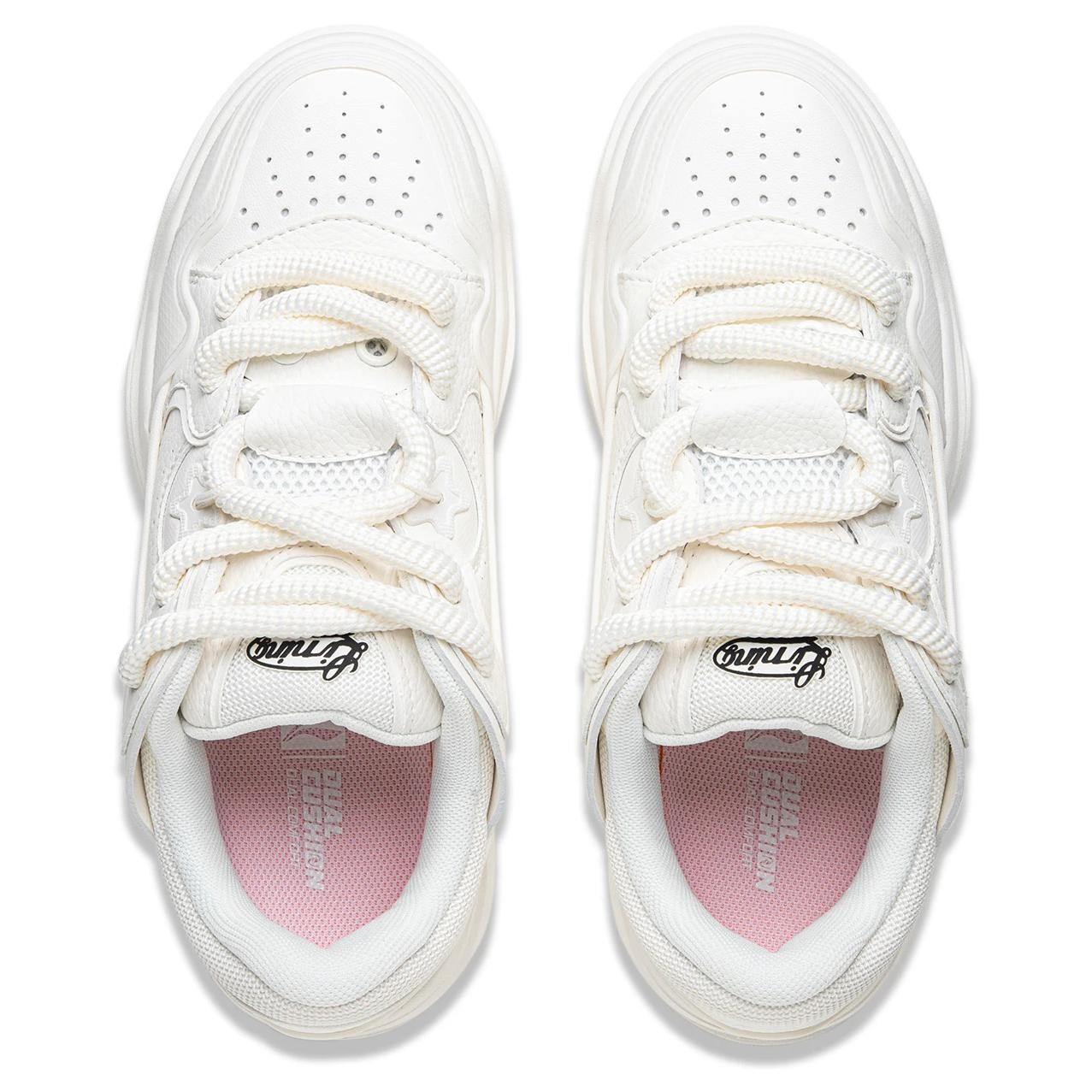 Кроссовки LINING Journey 2.0 Skateboarding Shoes Men Low-top Mist White, белый — фото 4