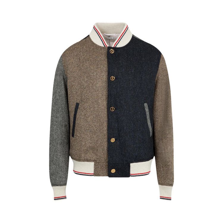 

Куртка Thom Browne Button Up Blouson in Funmix Solid Donegal Tweed 'Seasonal Multicolor'