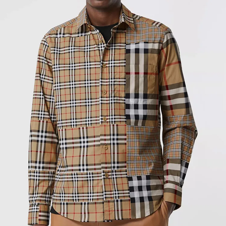 Рубашка мужская Burberry с лацканом — фото 4