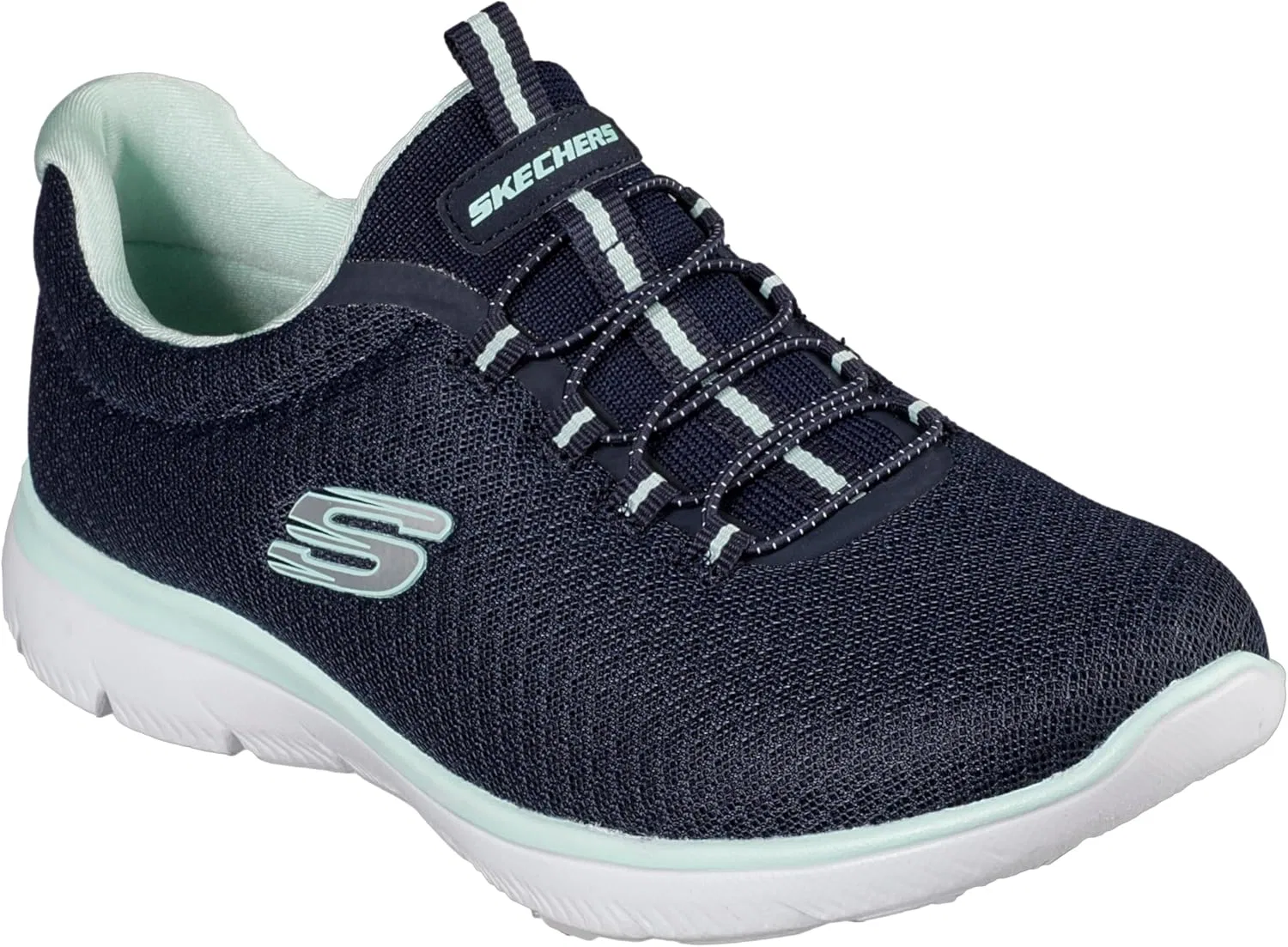 Мужские кроссовки Skechers Gowalk Arch Fit, спортивные слипоны, повседневные лоферы для походов, беговые кроссовки, синий/бирюзовый — фото 4