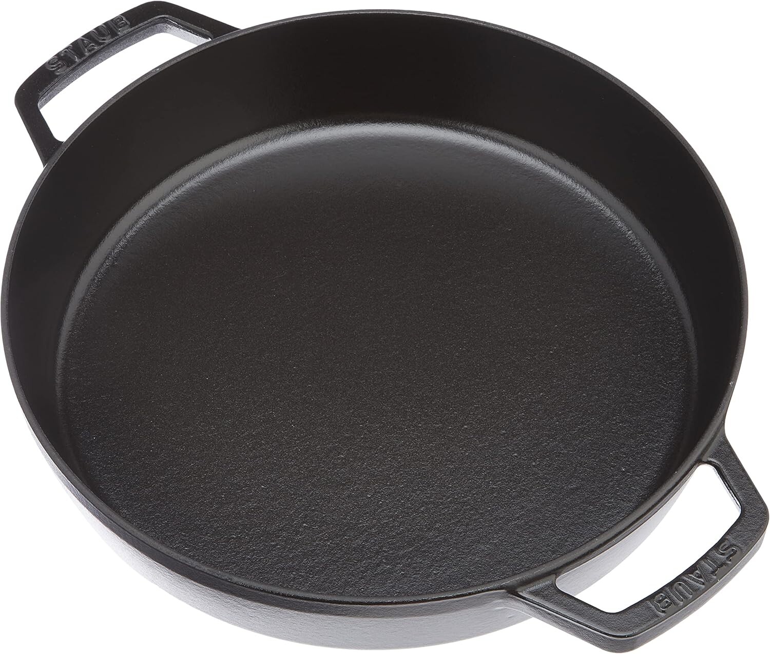 

Staub 40511-725 Сковорода с двойной ручкой, черная, 10,2 дюйма (26 см), сковорода, для обеих рук, литье, эмаль, совместима с индукционной печью, сковорода с двойной ручкой, Black