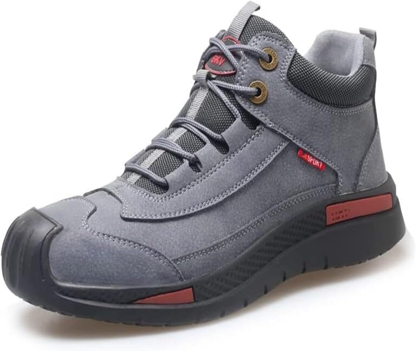 

Мужские водонепроницаемые ботинки с защитой ног, противоскользящие, прочные, проколостойкие, удобные, безопасные кроссовки для походов Generic, серый