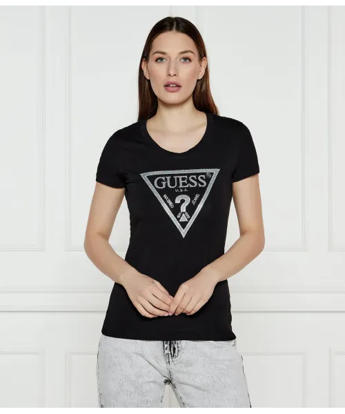 

Футболка Slim fit Guess Jeans, черный