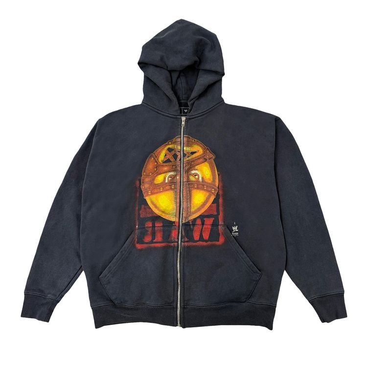 

Худи Cactus Jack by Travis Scott x WWE Mankind Zip Hoodie 'Black', черный