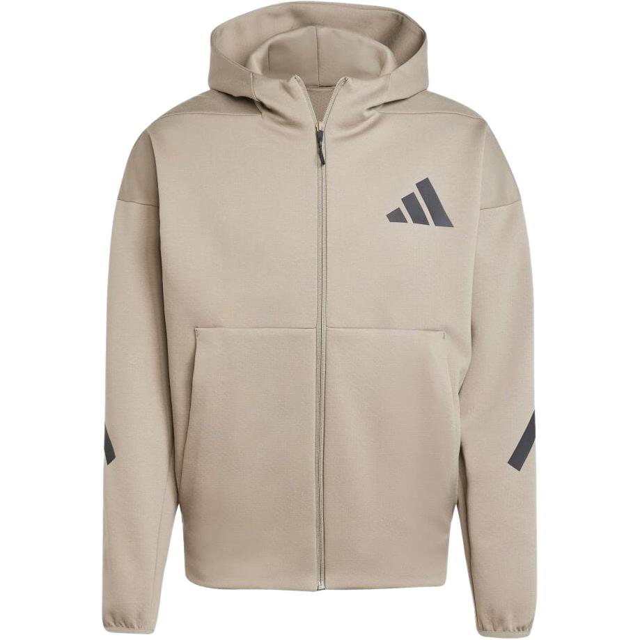 Бесплатная доставка с AdiClub Z.N.E. Полно-замковая толстовка с капюшоном Adidas, цвет Clay — фото 2