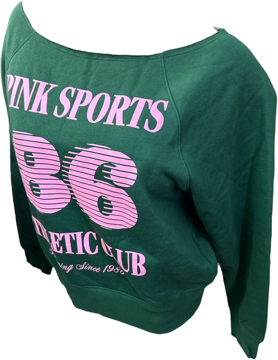 

Толстовка Victoria's Secret Pink Ivy Fleece с открытым плечом/вырезом лодочкой, цвет Green New