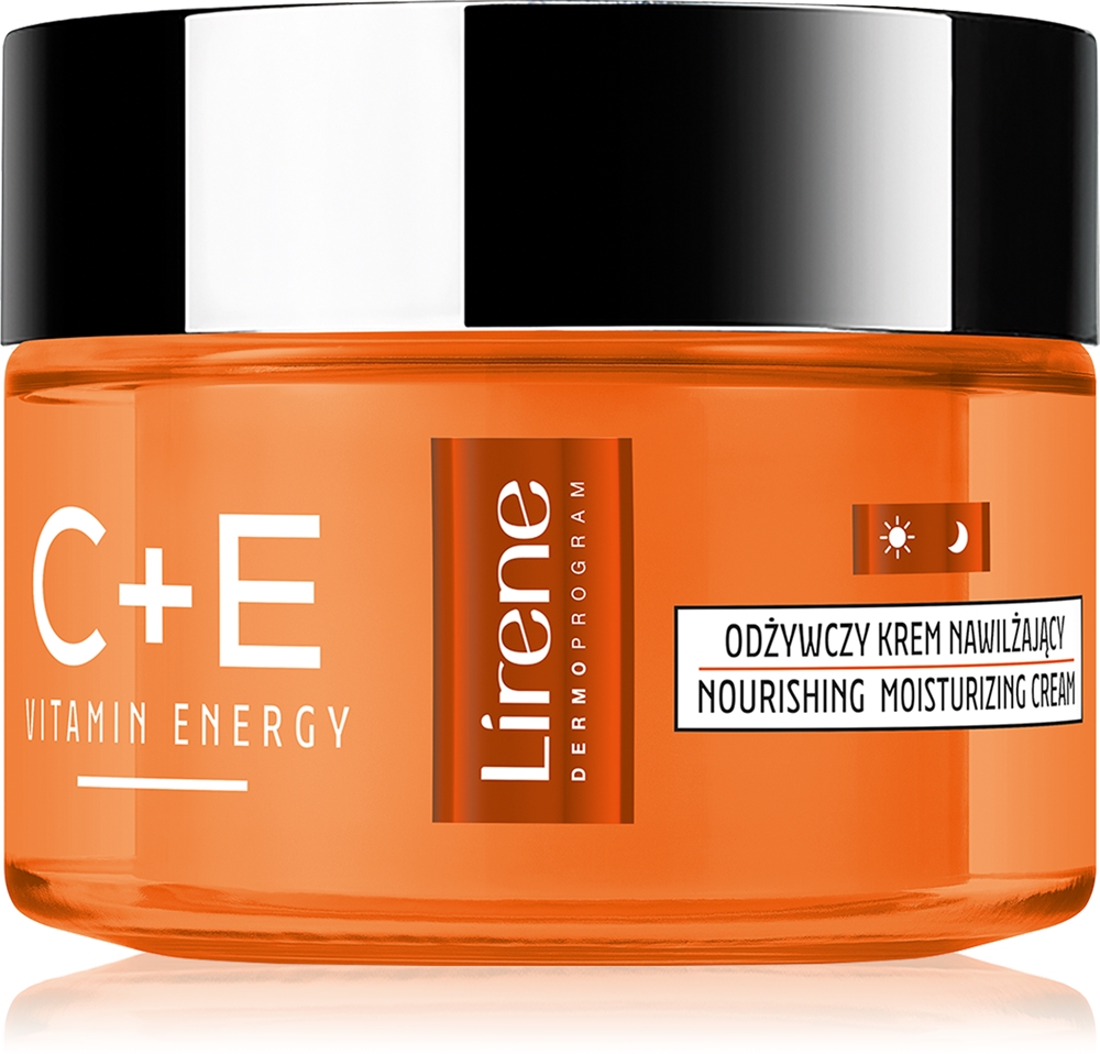 

Витаминный энергетический крем для лица C+E с питательным и увлажняющим эффектом Lirene, 50 мл