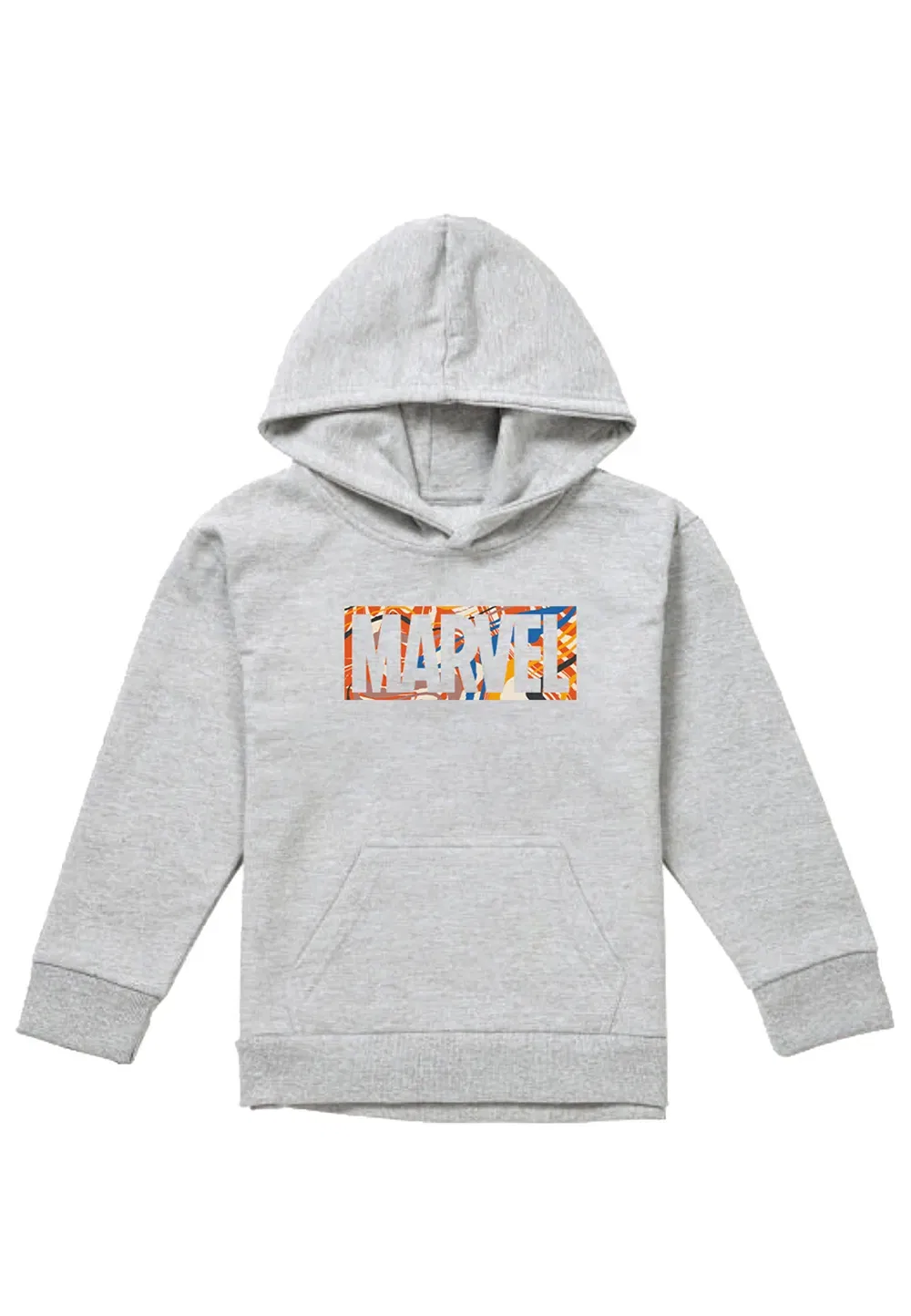 Худи для детей Marvel Paint Brick, Athletic Heather, серый — фото 4