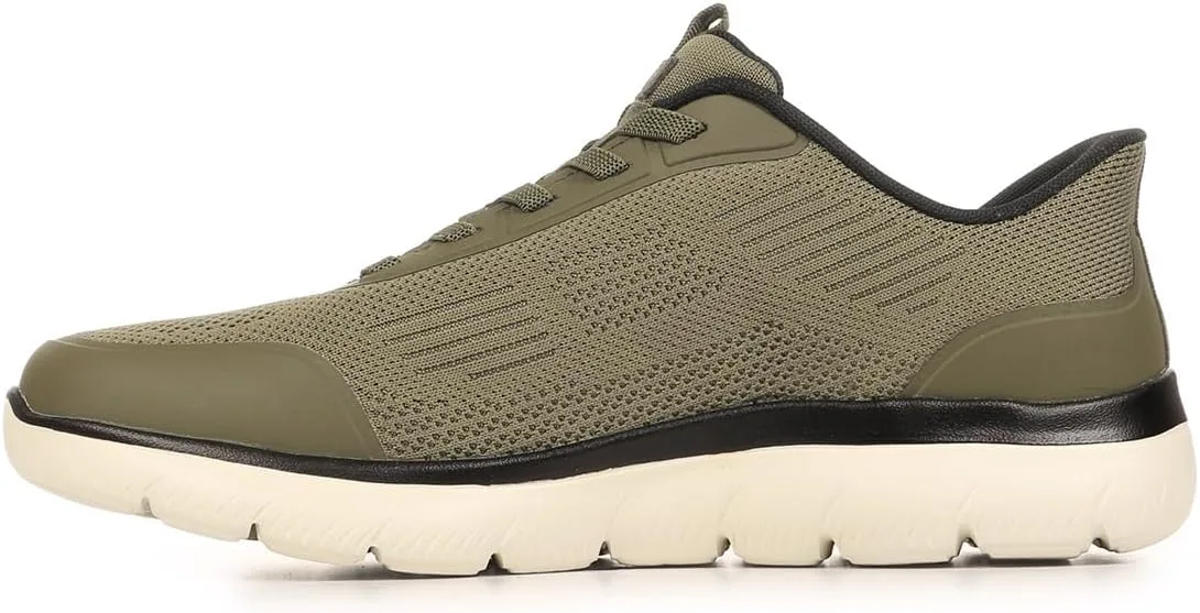 Мужские кроссовки Skechers Summits Leyter Hands Free без шнурков, черный/оливковый — фото 4