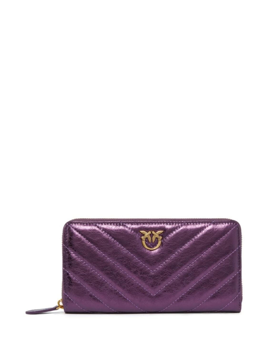 

PINKO кожаный кошелек Ryder с шевроном, фиолетовый