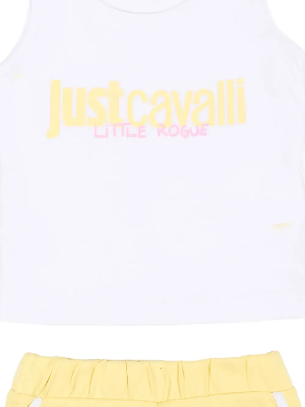 Комплект из футболки и шорт с логотипом Just Cavalli Kids, белый — фото 3