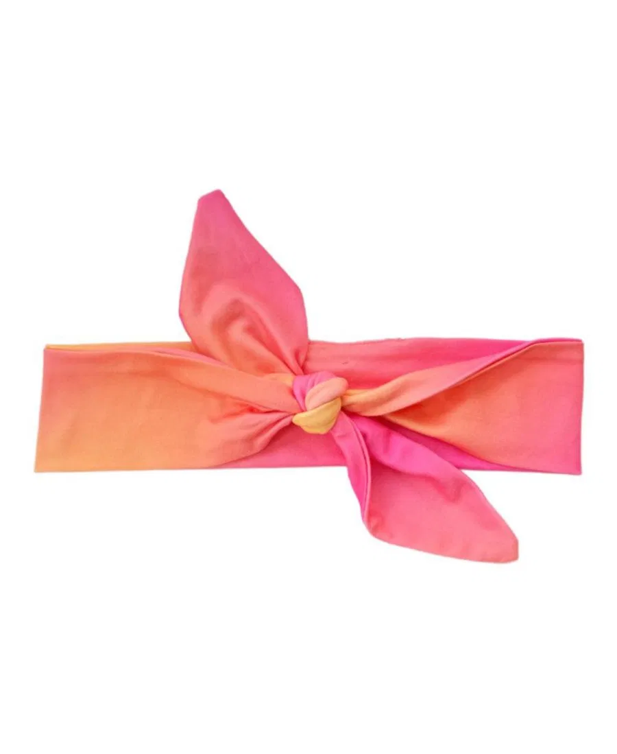 Женская роскошная бамбуковая повязка на голову с узлом Headbands Of Hope, оранжевый/розовый — фото 2