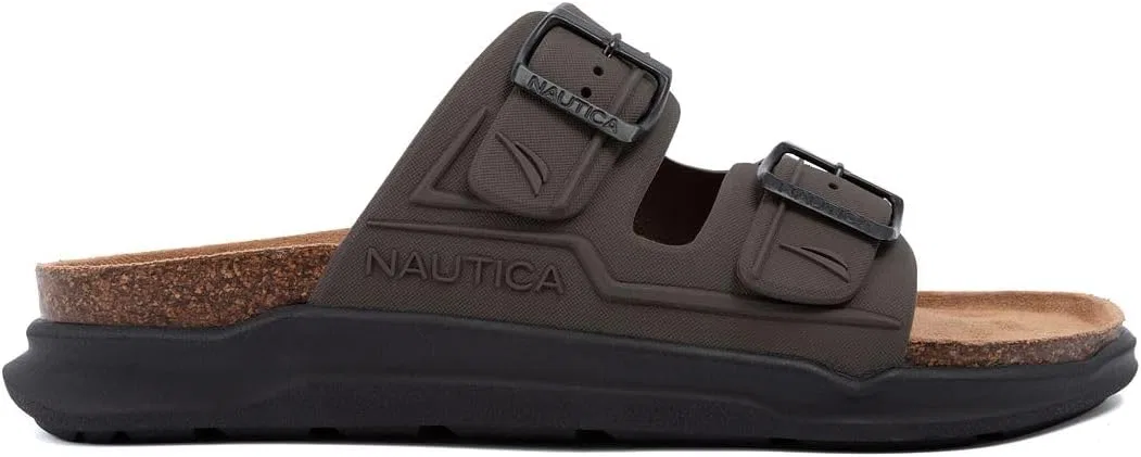 Сандалии с регулируемыми пряжками, пробковой стелькой Nautica, Коричневый — фото 2