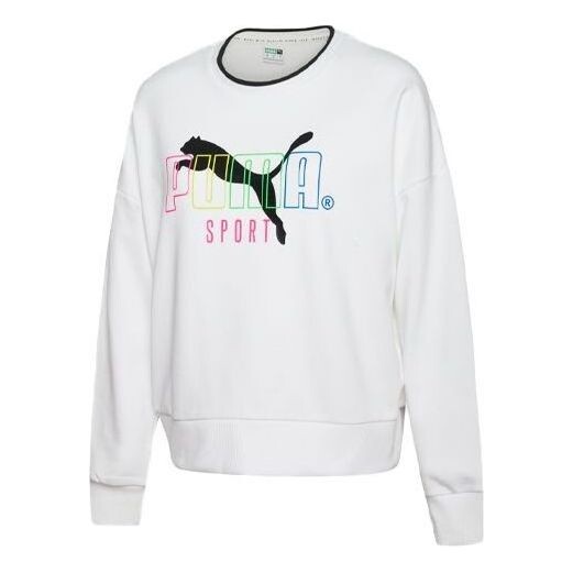 

Свитер long sleeve sweater 'white black' Puma, белый