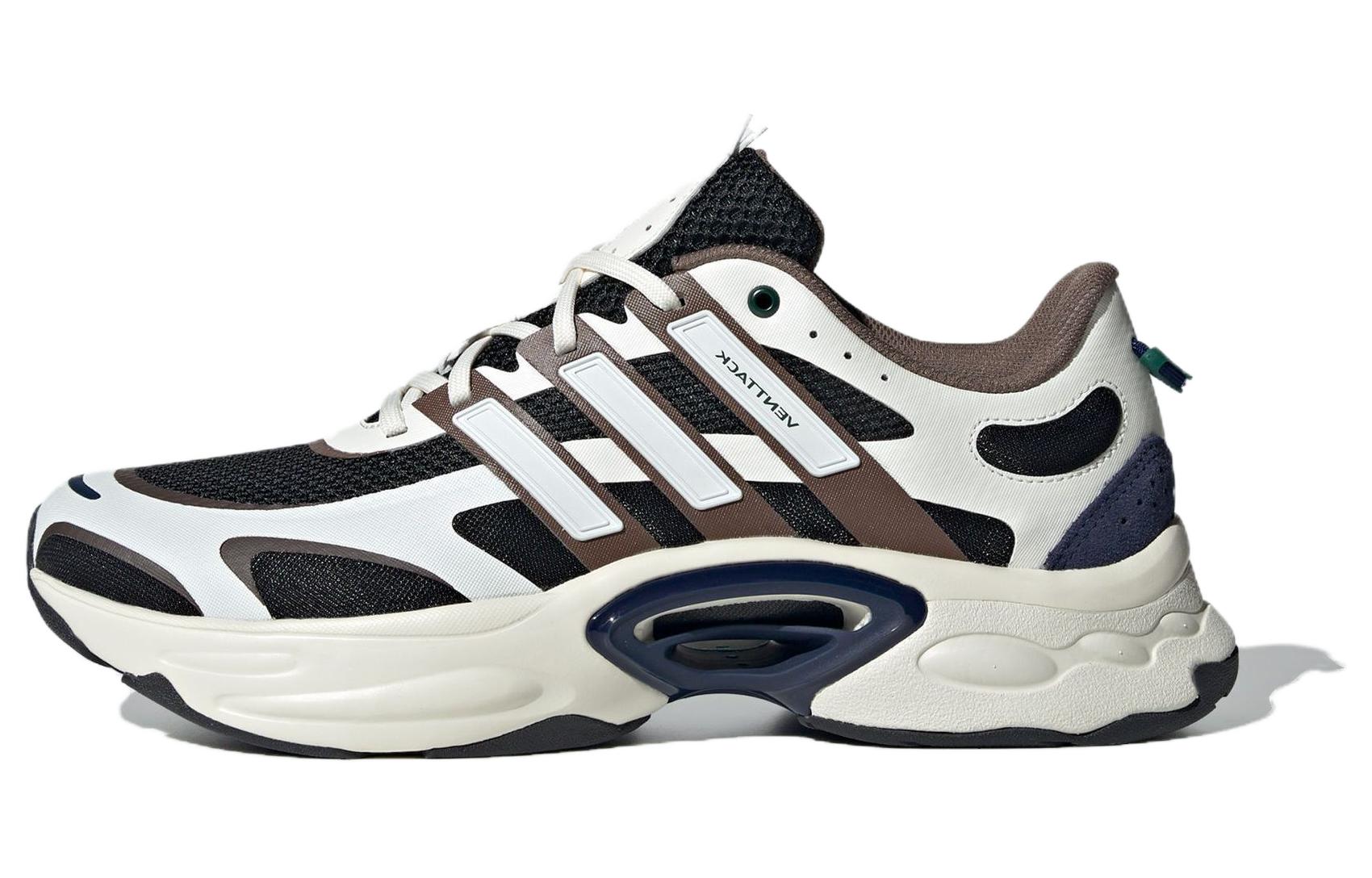 

Adidas Кроссовки беговые повседневные Climacool Venttack с амортизацией, износостойкие, низкие, унисекс, бело-черные, цвет White/Black/Brown