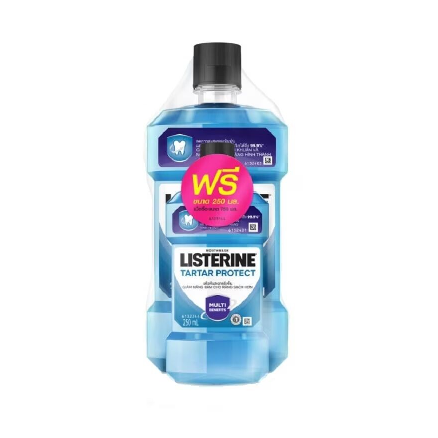 

Listerine Ополаскиватель для рта Защита от зубного камня 750 мл+250 мл, Blue