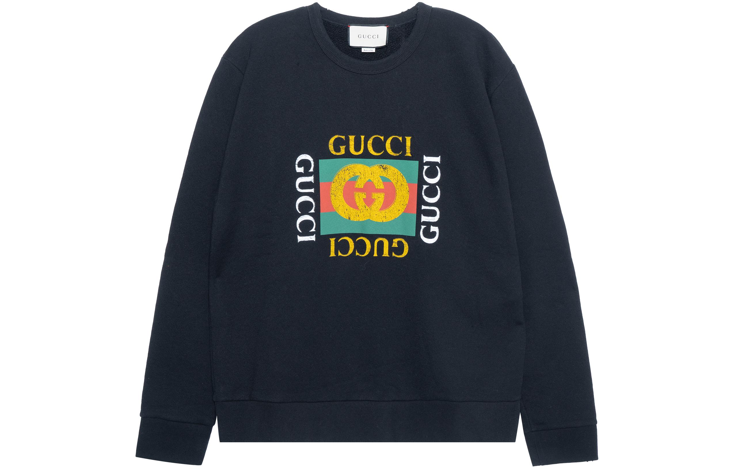 

Толстовка с логотипом б/у GUCCI, черный